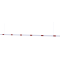 Barrier | aluminium profile | white coated / | red reflecting | white / red | reflecting both-sided | cross tube length: 6000 mm